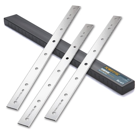 Powertec 12-1/2 Inch Planer Blades for DeWalt DW734 Planer, RPL Woodworking Planer Knives for DW7342, 3PK 128010